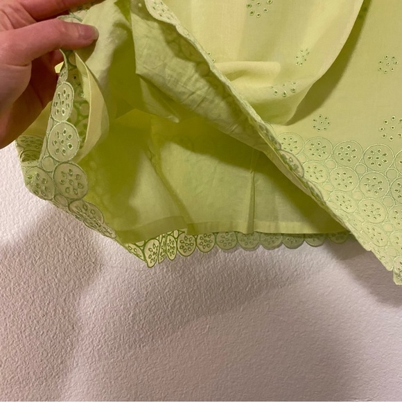 Ann Taylor Lined Cotton Green Skirt - Picture 4 of 8